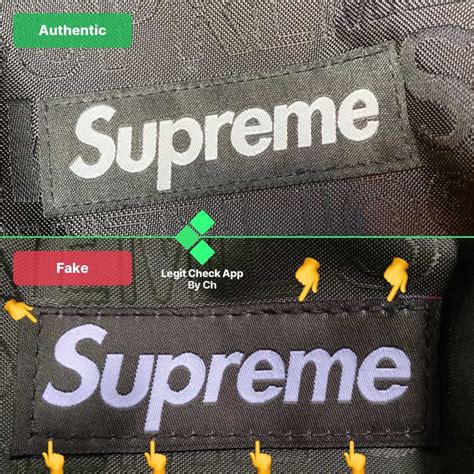 fake vs real supreme bag|genuine supreme vs false.